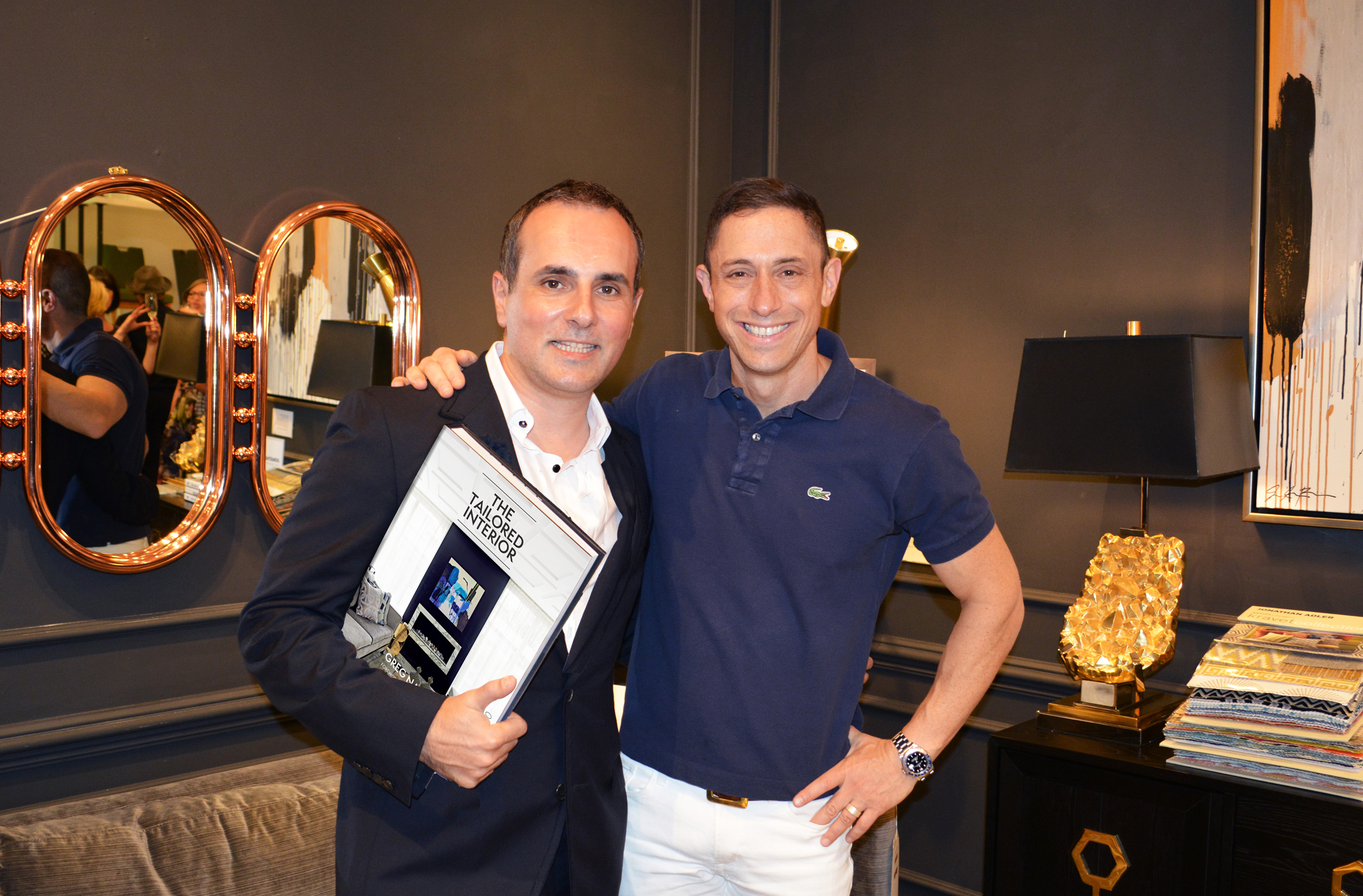 The Tailored Interior Book Tour Jonathan Adler Greg Natale Greg Natale and Jonathan Adler in New York City